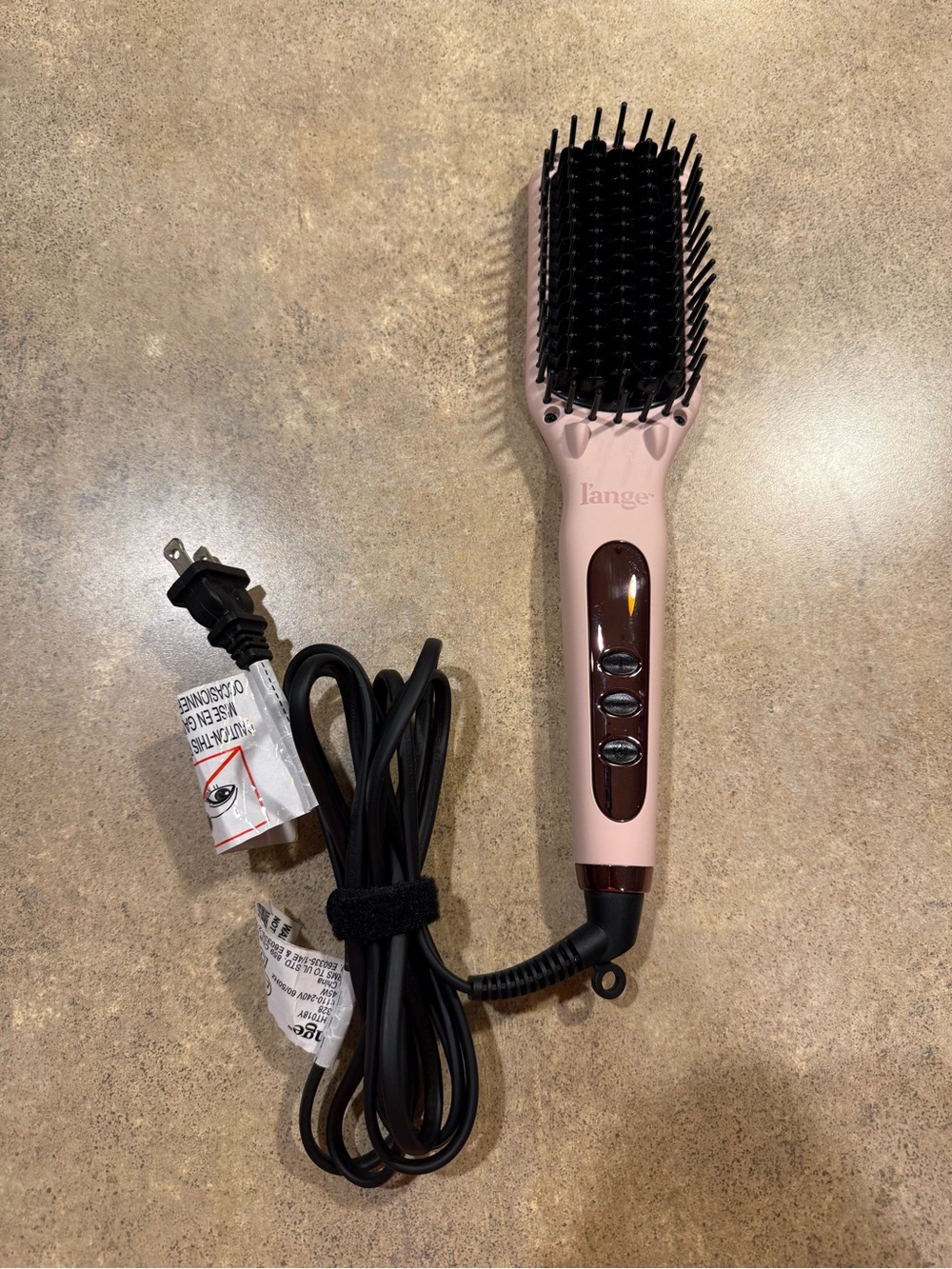 L'ange Le Vite Thermal Ionic Hair Straightening Brush Pink Blush Tested
